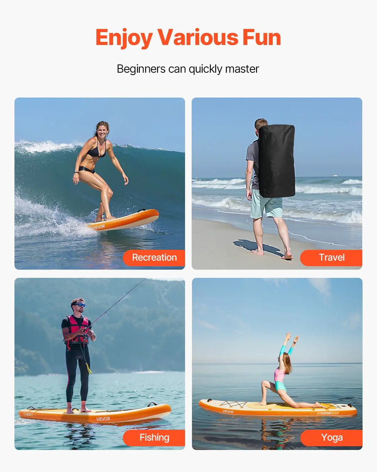 Paddle gonflable jaune vue 7