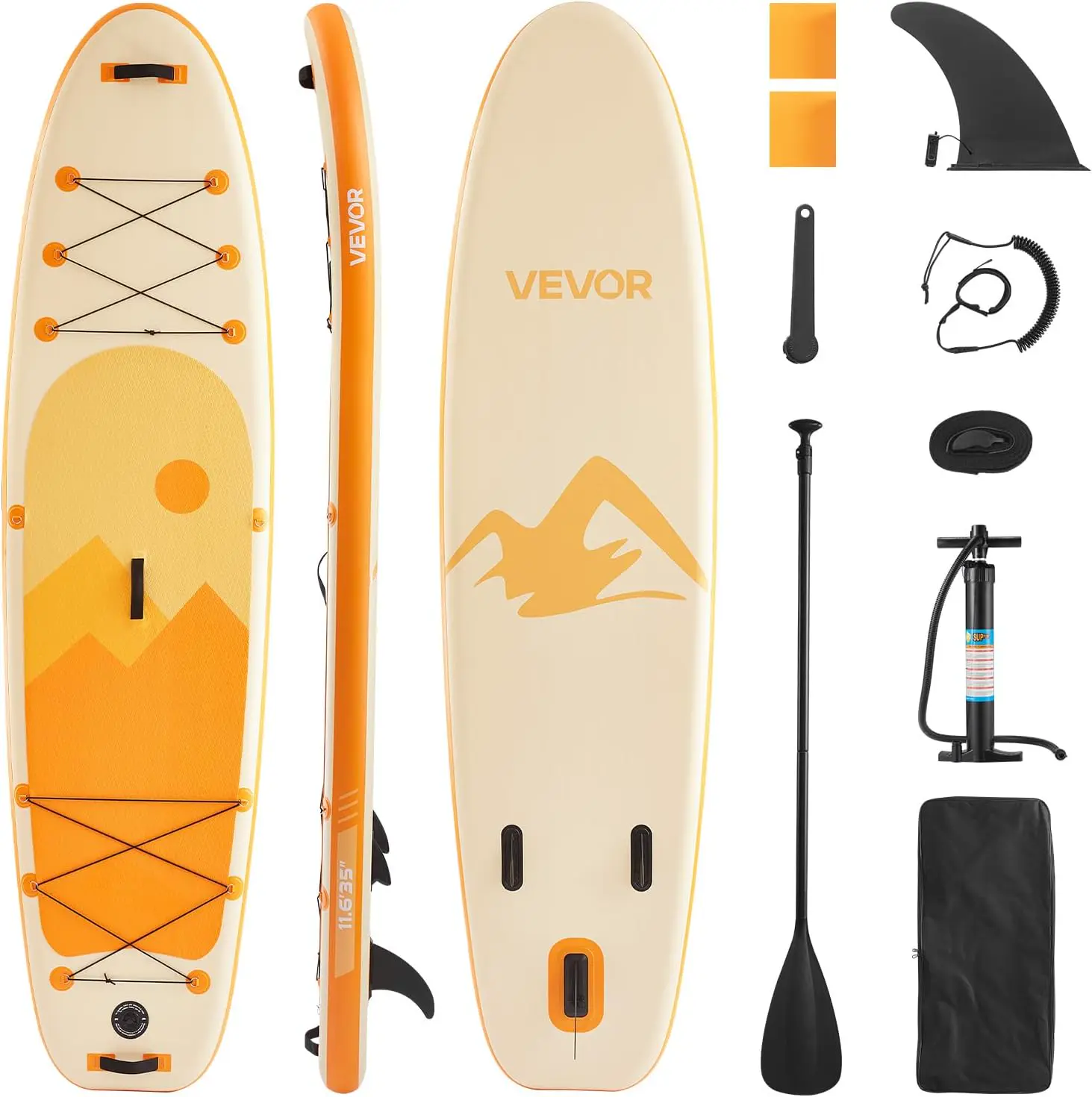 Paddle gonflable jaune vue 10