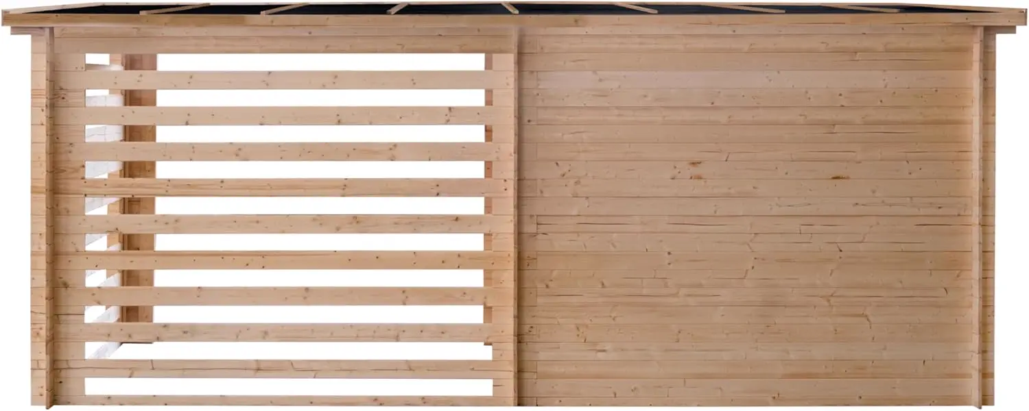 Abri de jardin en bois en bois noir 10,5m² vue 4