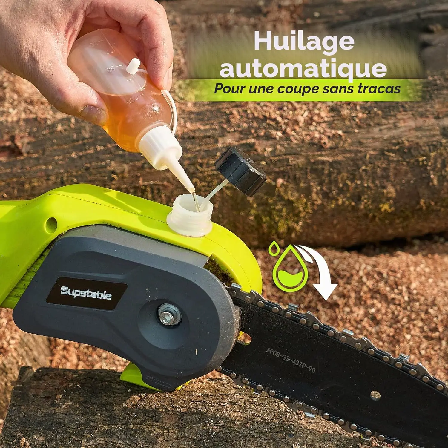Tronçonneuse électrique en acier vue 4