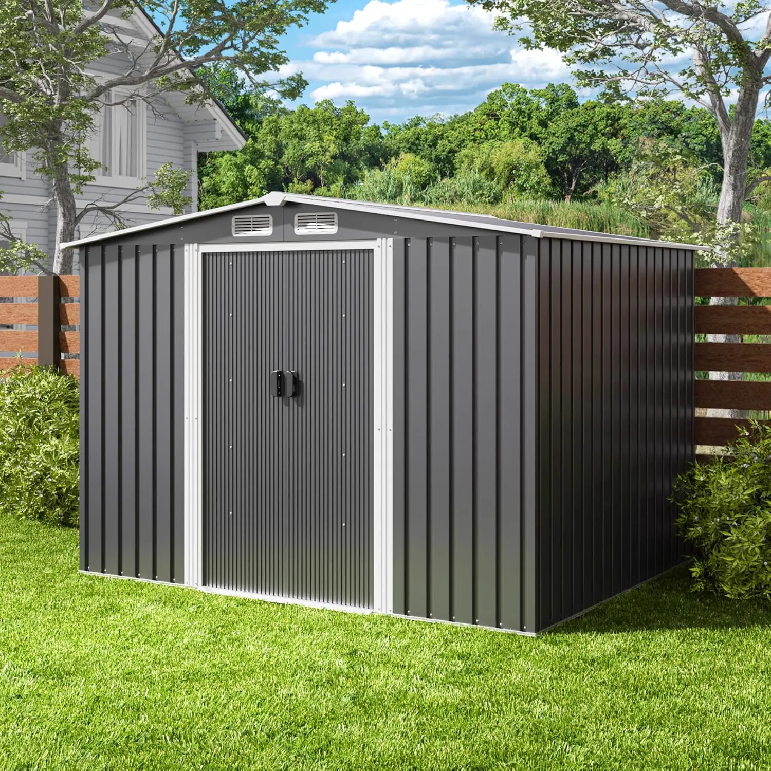 Abri de jardin en métal en acier 5 m² vue 7