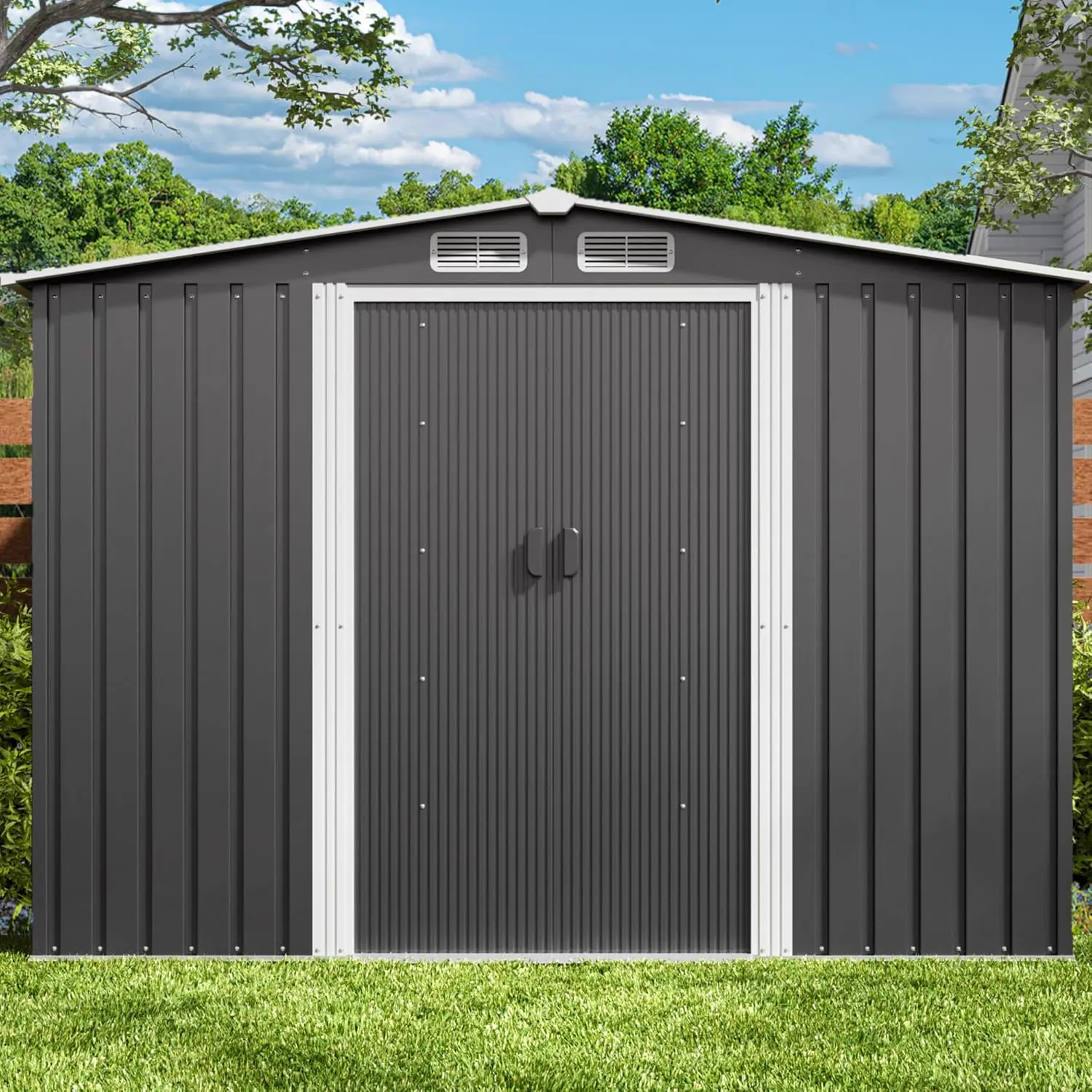 Abri de jardin en métal en acier 5 m² vue 8