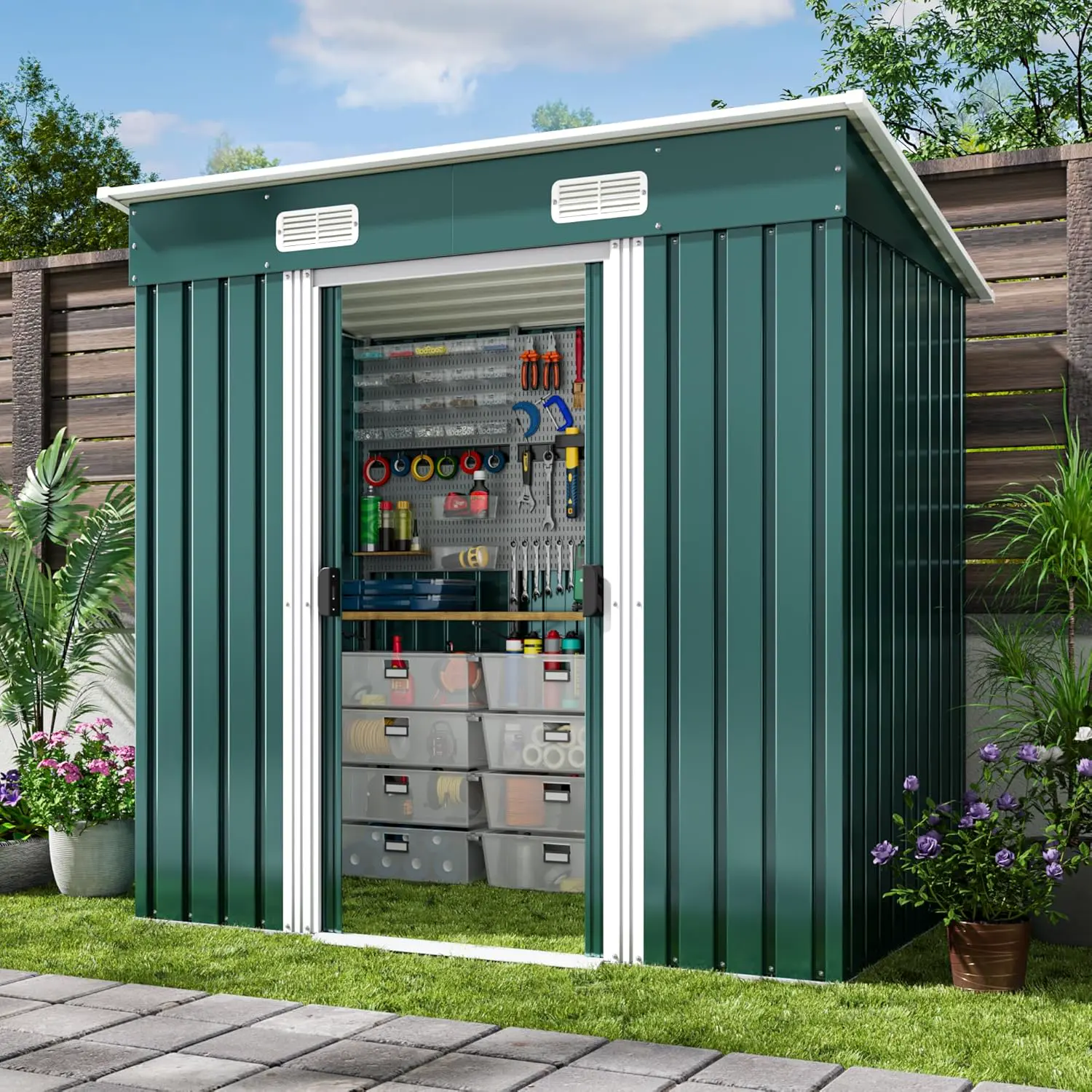 Xbro Abri de jardin en métal 183 x 109 x 182 cm