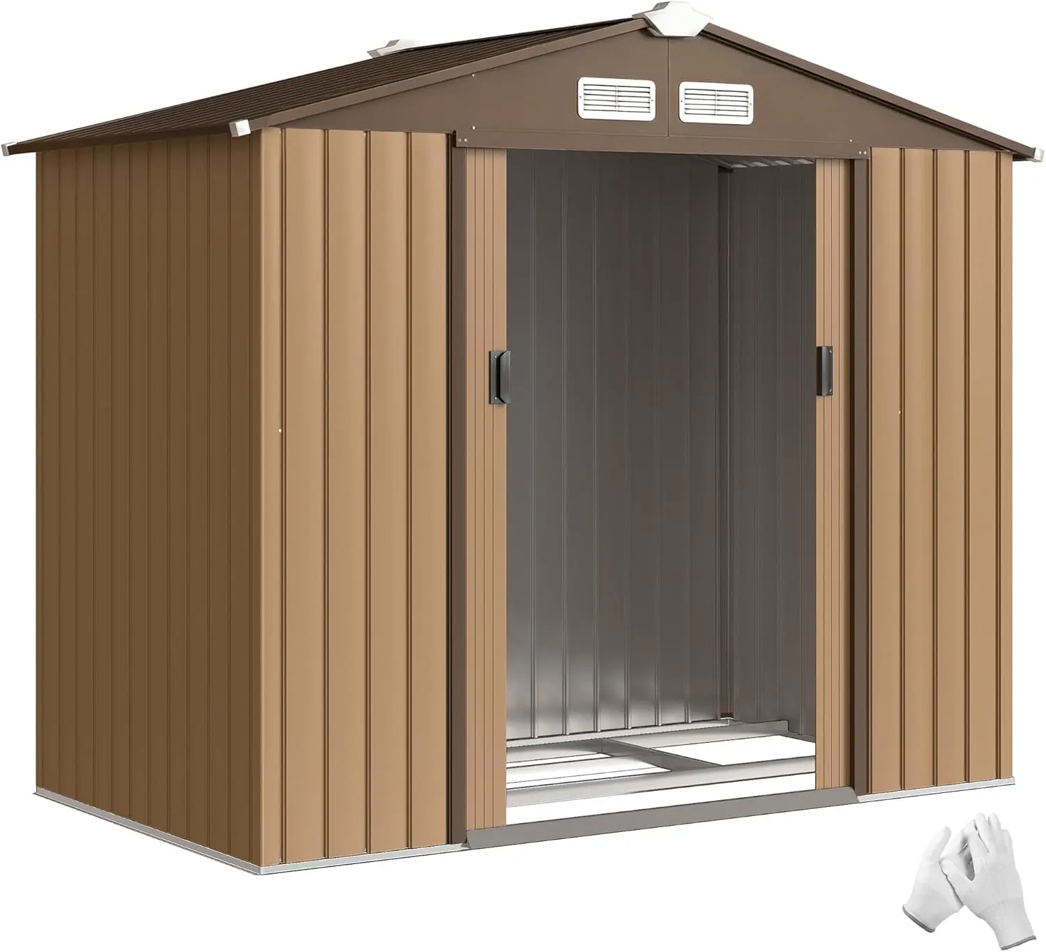 Outsunny Abri de Jardin en métal 2,77 m² cabane de Jardin 213 x 130 x
