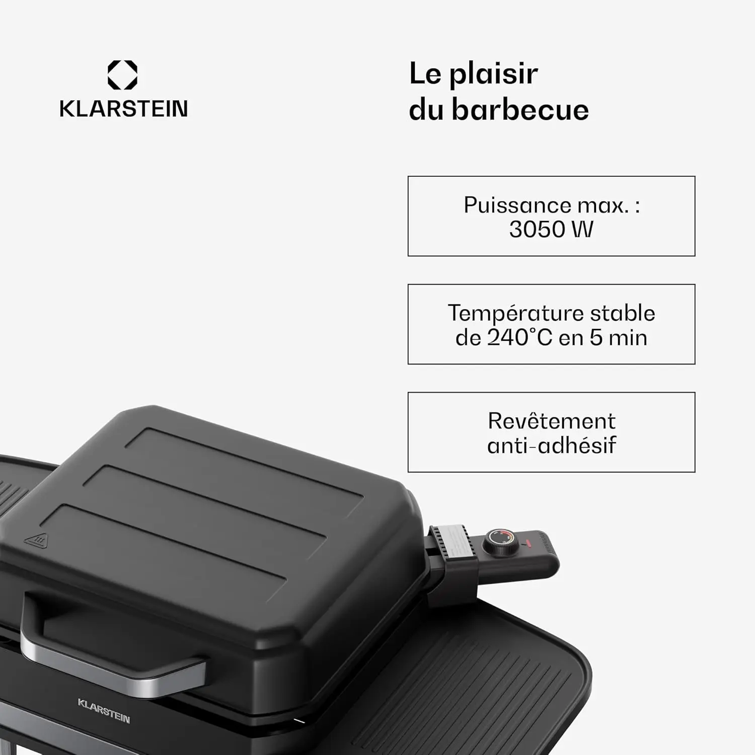 Barbecue électrique en aluminium 42 x 37 cm vue 2