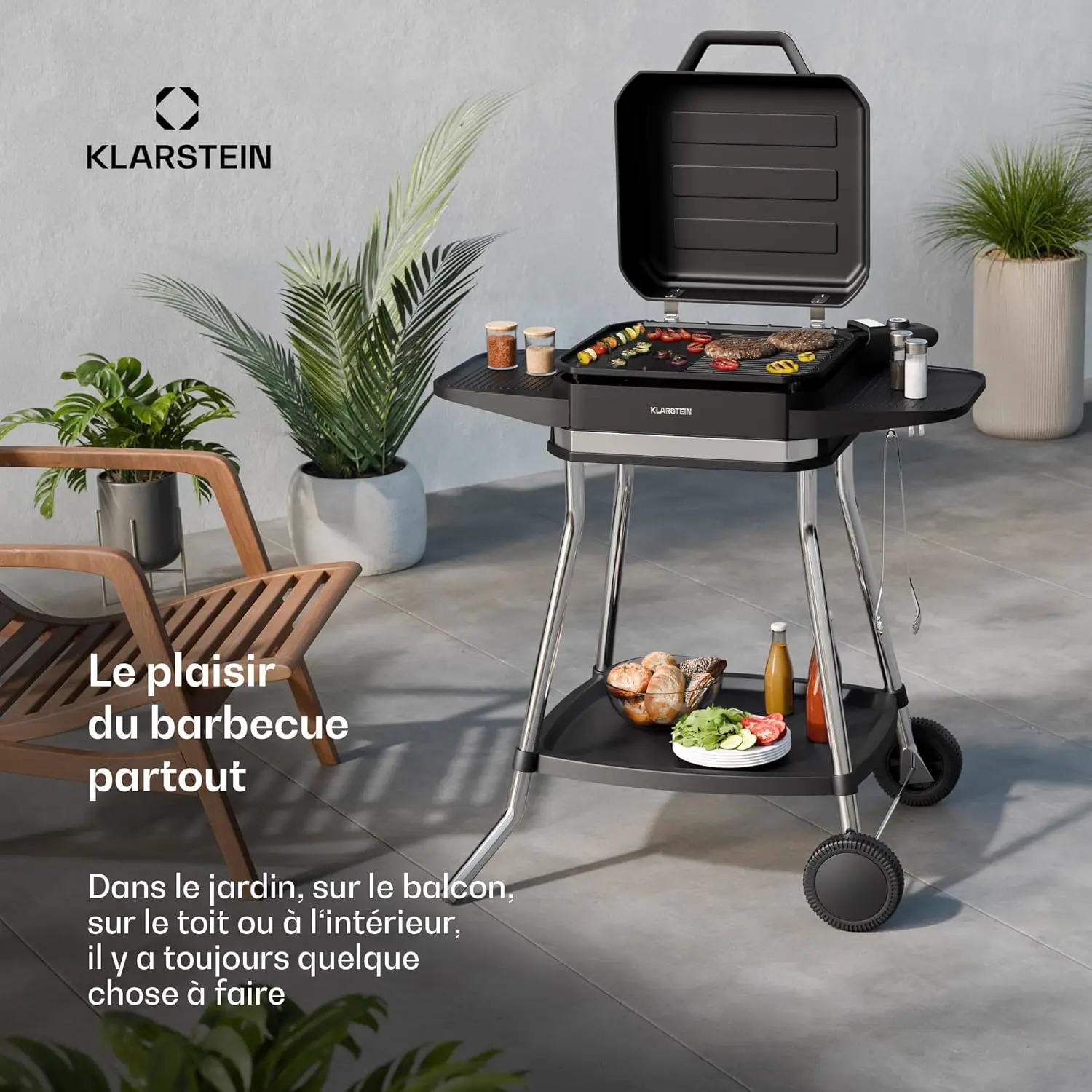 Barbecue électrique en aluminium 42 x 37 cm vue 4