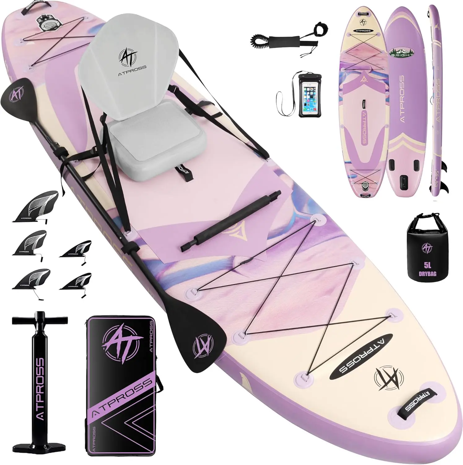 Planche de Paddle Gonflable Adulte avec Siège Kayak & Accessoires