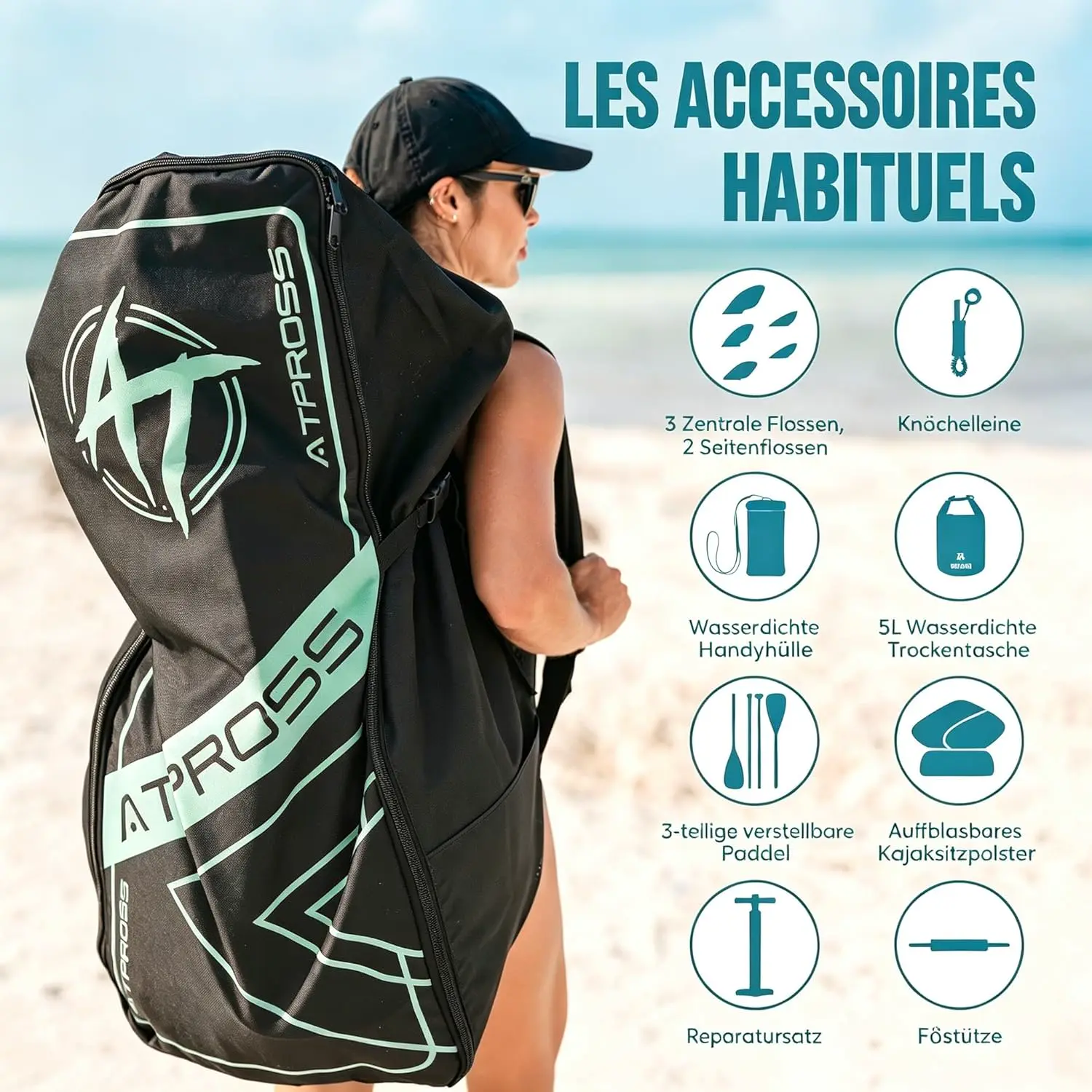 Paddle gonflable violet vue 7