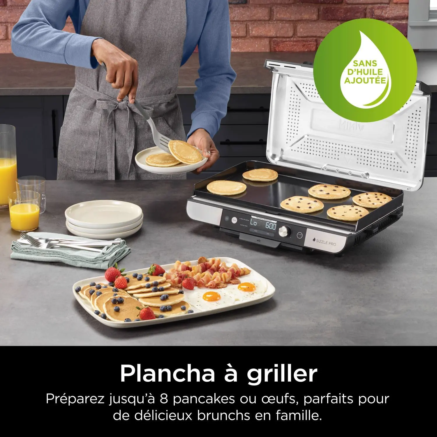 Plancha noir 39 x 15 cm vue 8