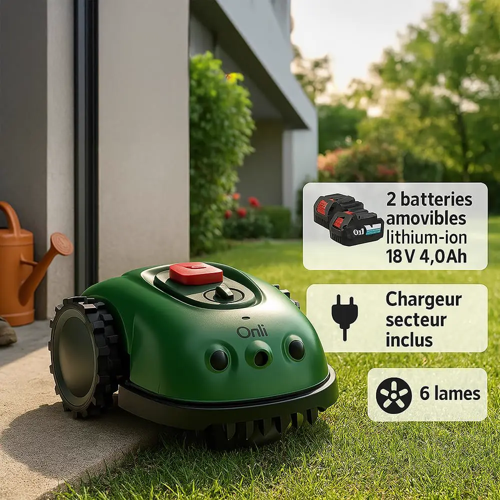 Robot tondeuse vert 500 m² vue 5