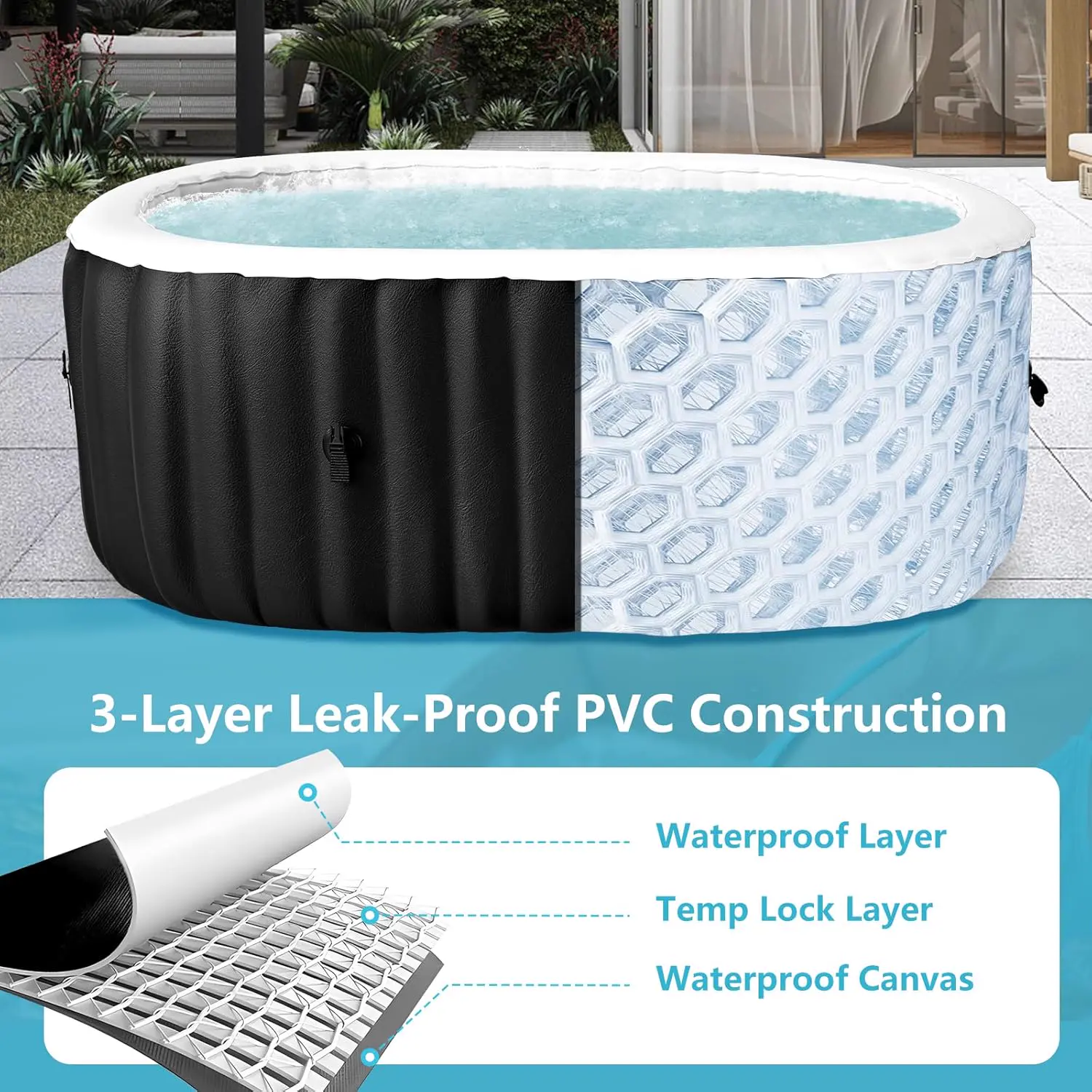 Spa gonflable 2 personnes 4 places 120 x 63,5 cm vue 2