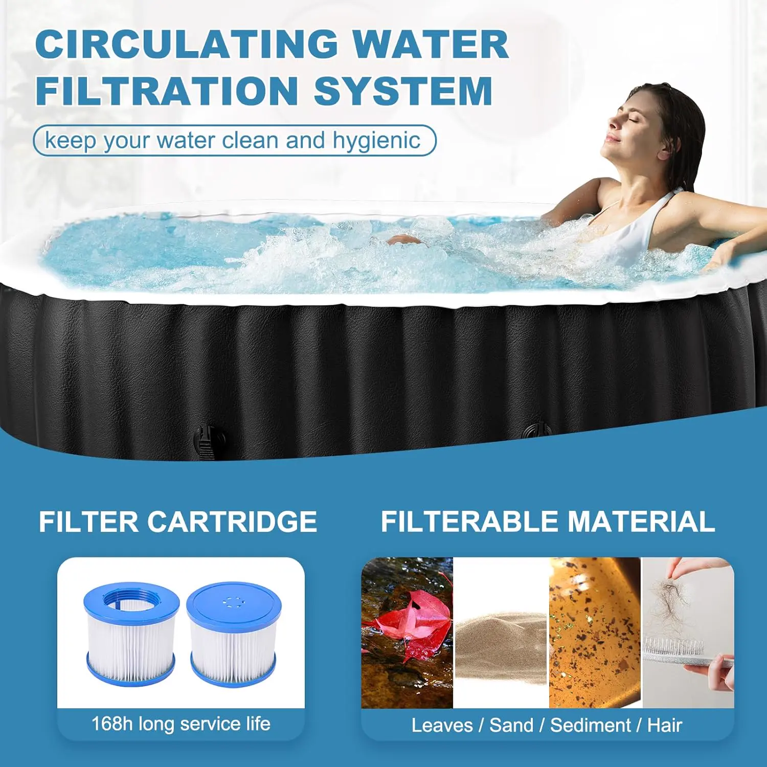 Spa gonflable 2 personnes 4 places 120 x 63,5 cm vue 5