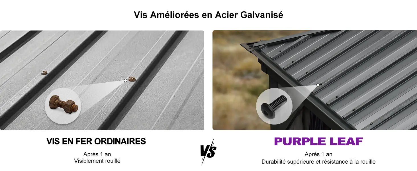 Pergola en aluminium gris 7,32 x 3,65 m — contenu détaillé 9
