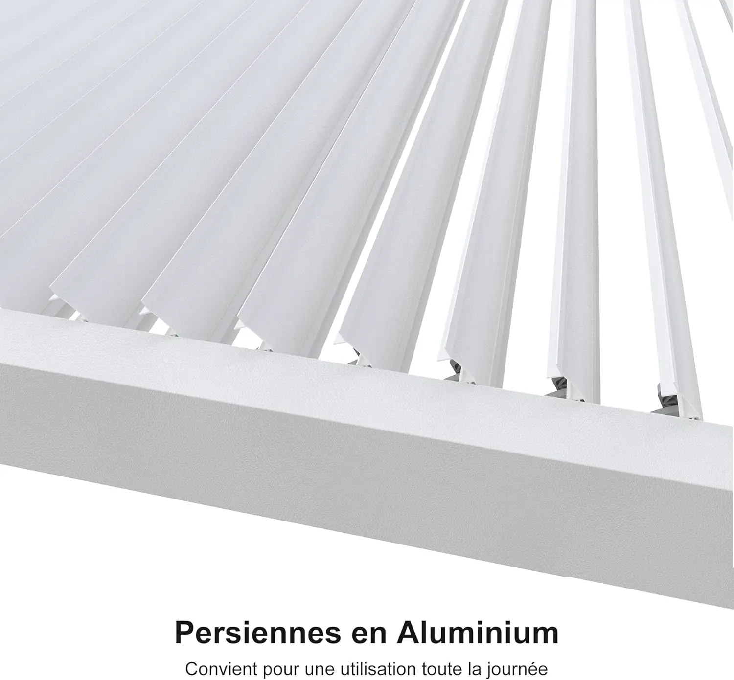 Pergola en aluminium blanc 17,66 m² vue 7