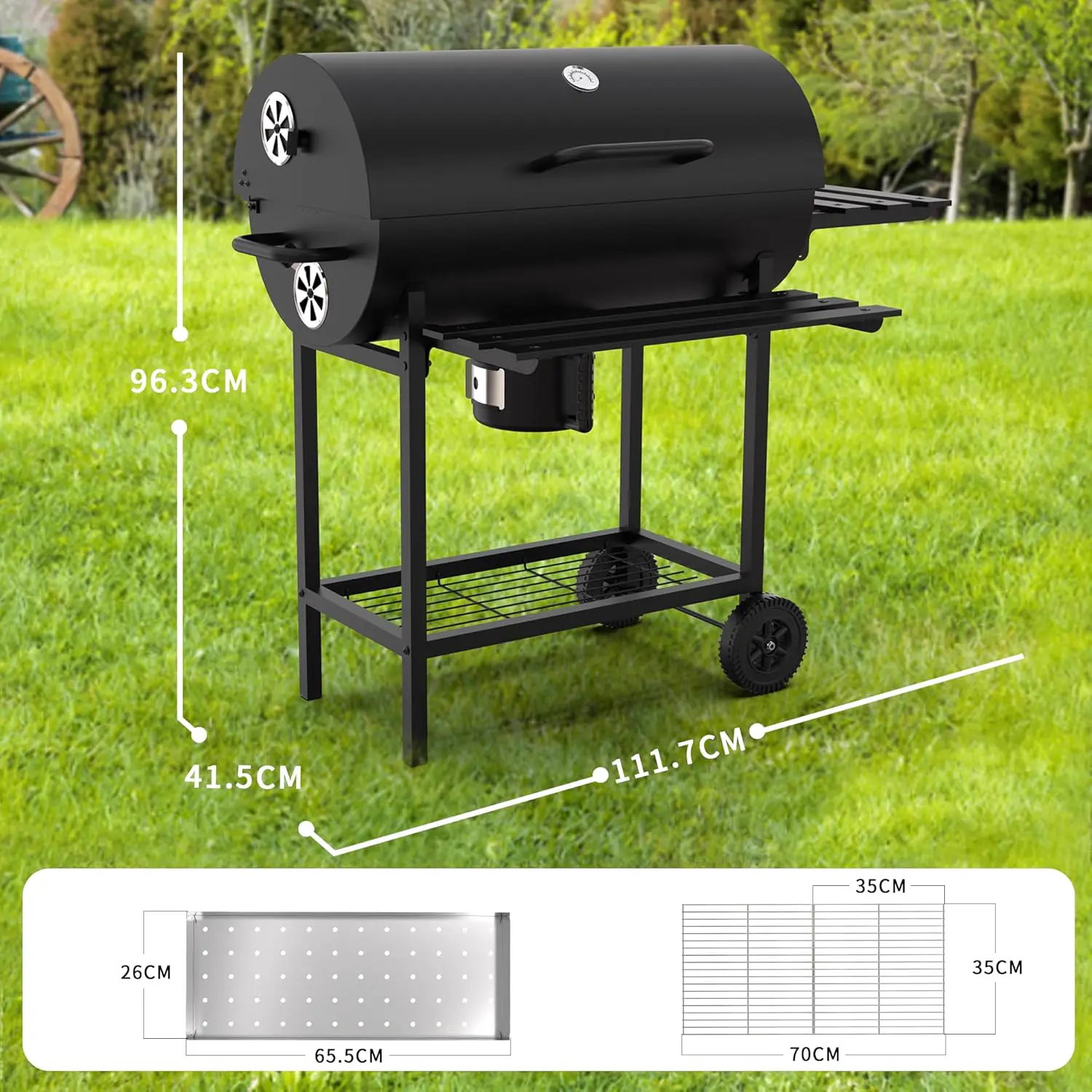Barbecue weber en acier noir 85 x 118 cm vue 5