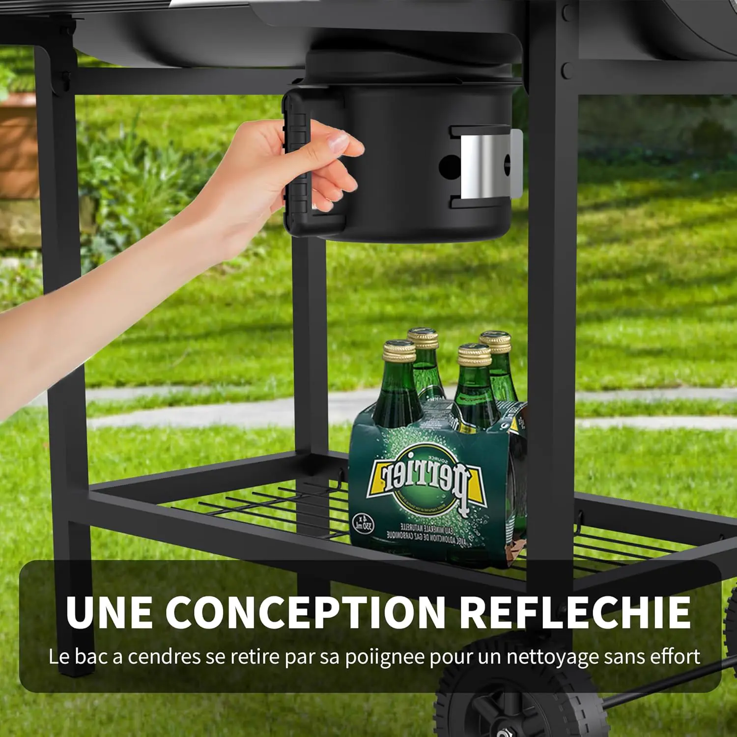 Barbecue weber en acier noir 85 x 118 cm vue 6