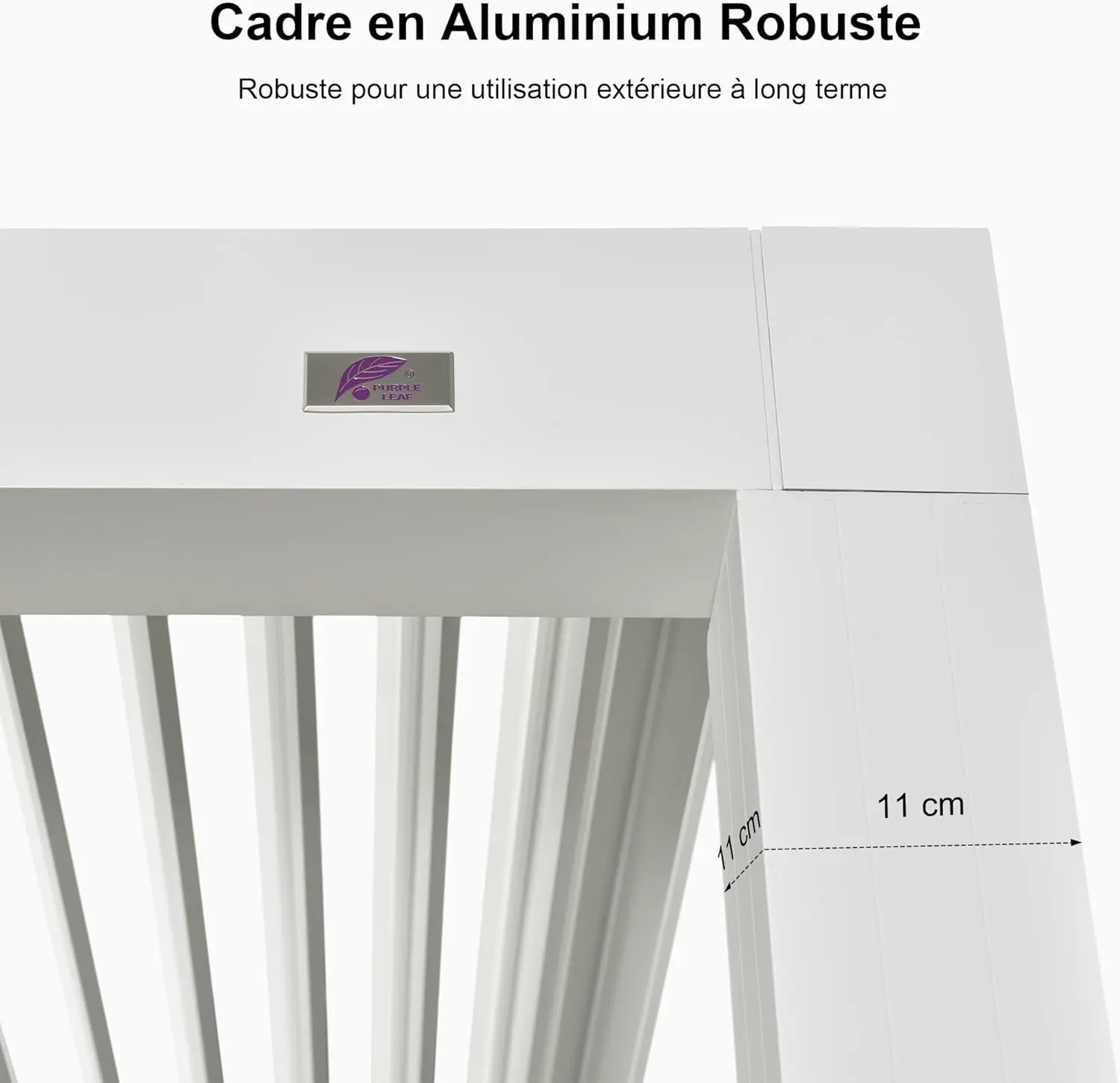 Pergola en aluminium blanc 12,7 m² vue 7