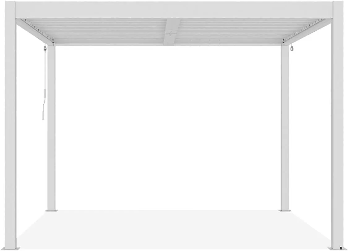 Pergola en aluminium blanc 9 m² vue 4