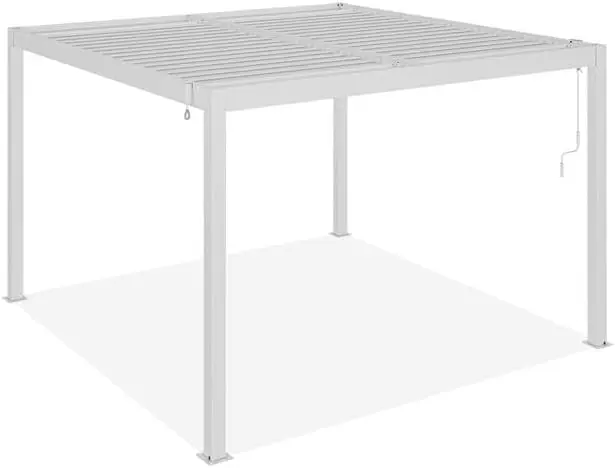 Pergola en aluminium blanc 9 m² vue 7