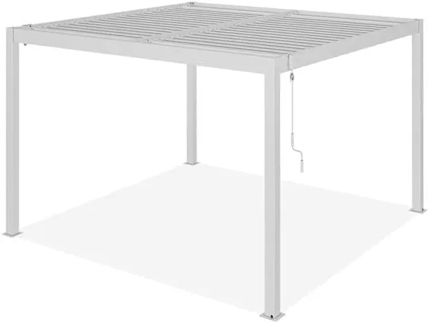 Pergola en aluminium blanc 9 m² vue 8