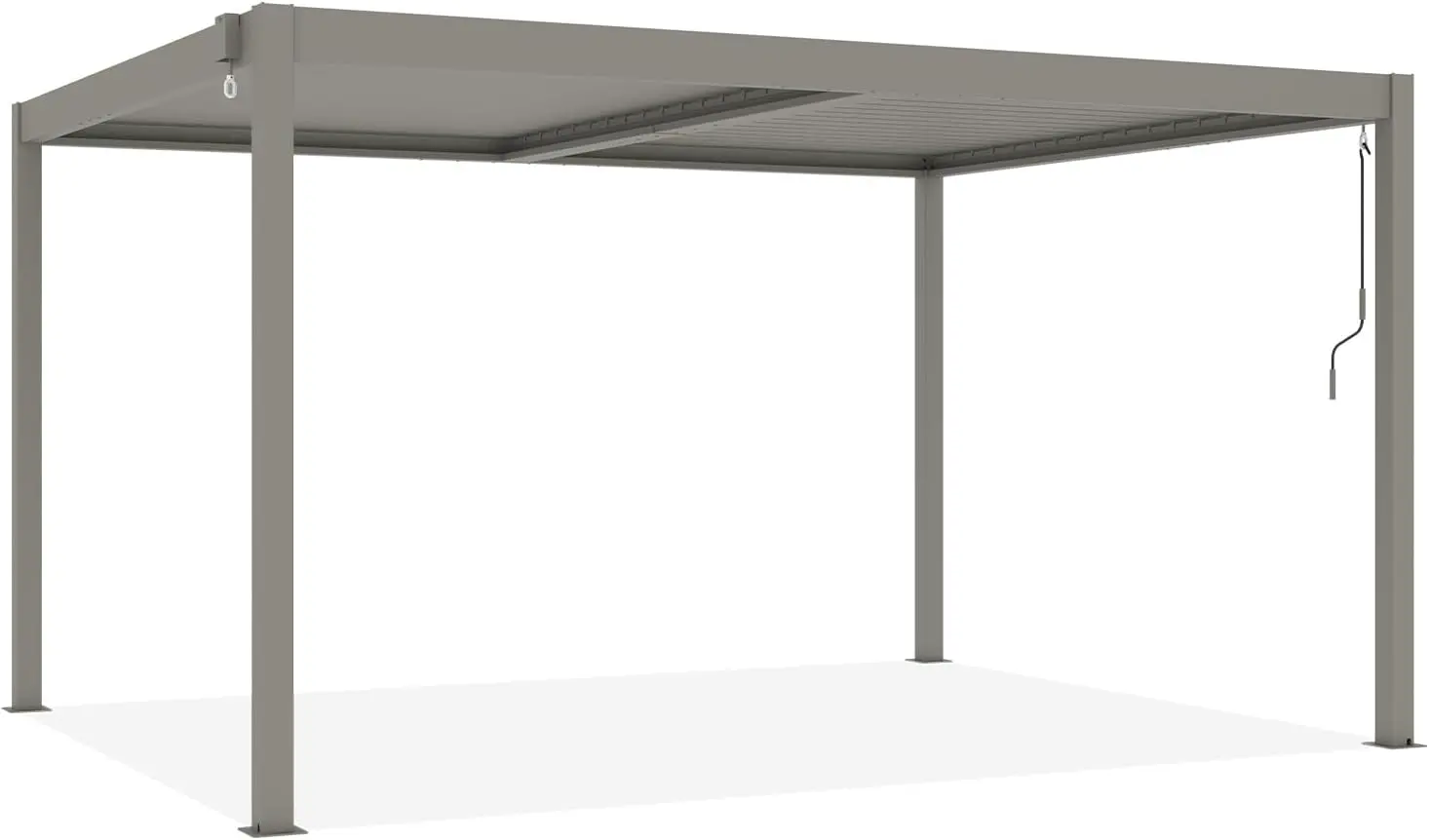 Pergola en aluminium taupe 12 m² autoportée vue 7