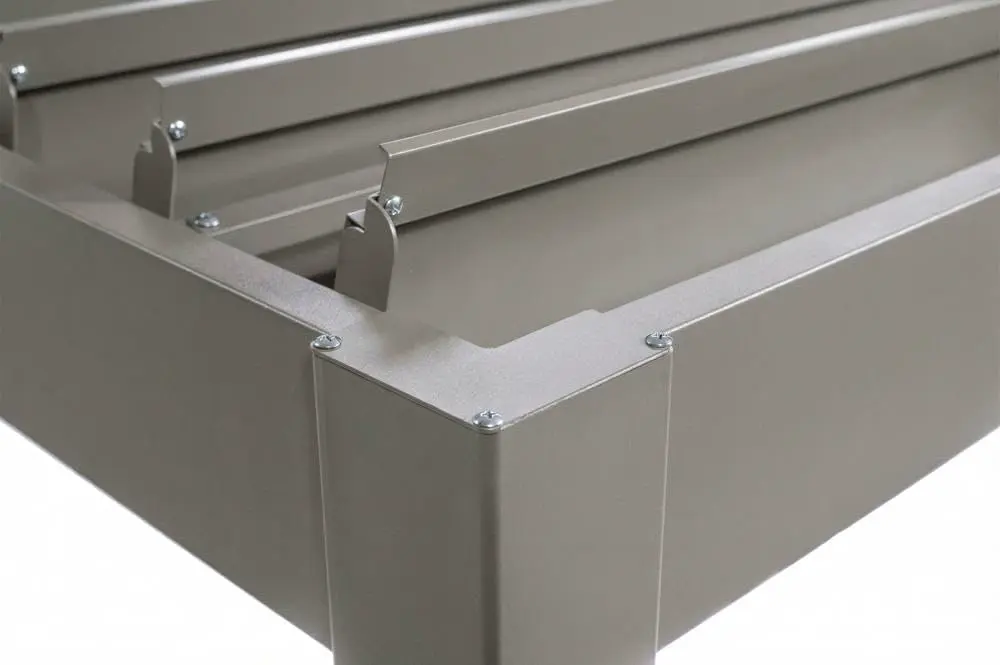Pergola en aluminium taupe 7,9 m² autoportée vue 8