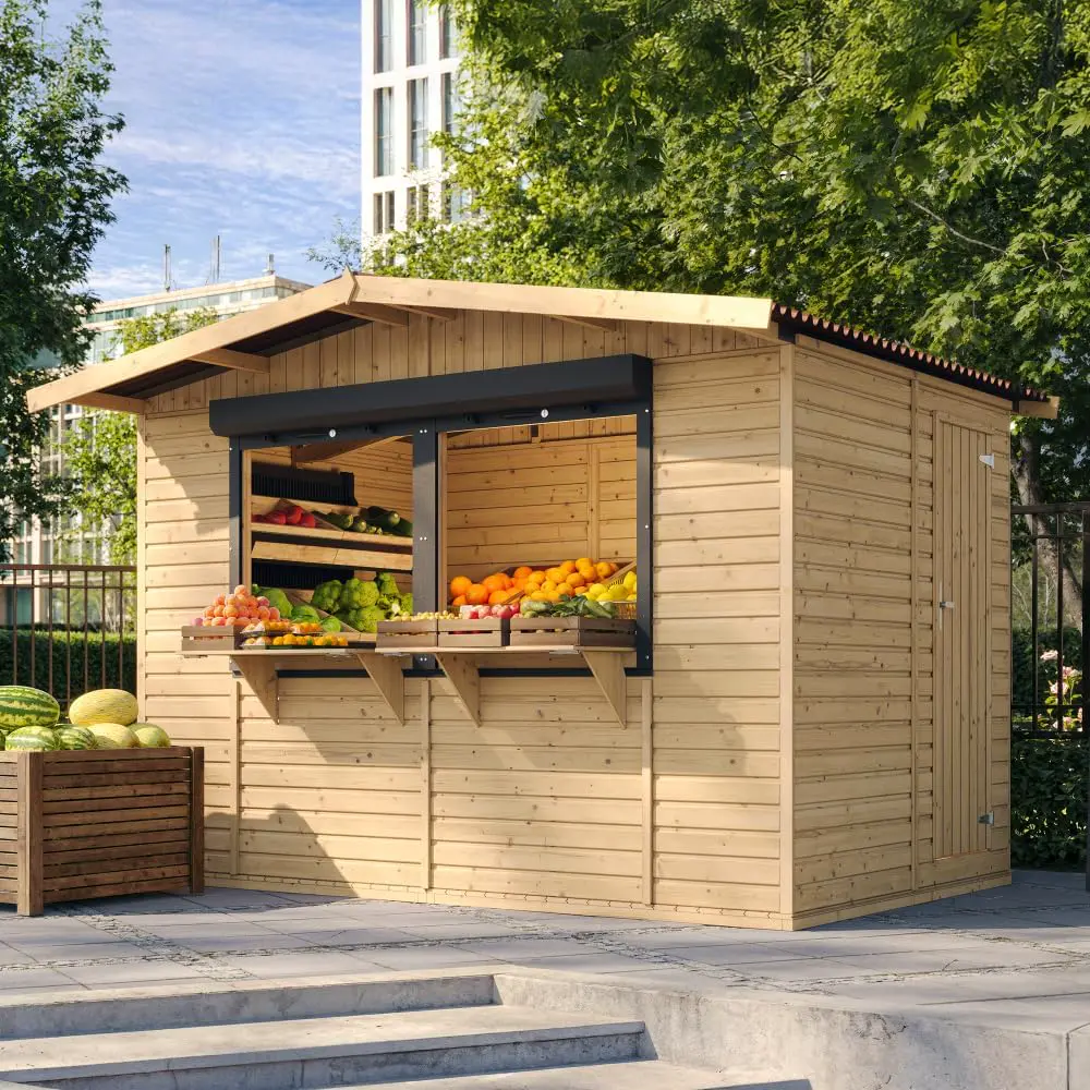 Abri de jardin en bois en bois 6,03 m² vue 2