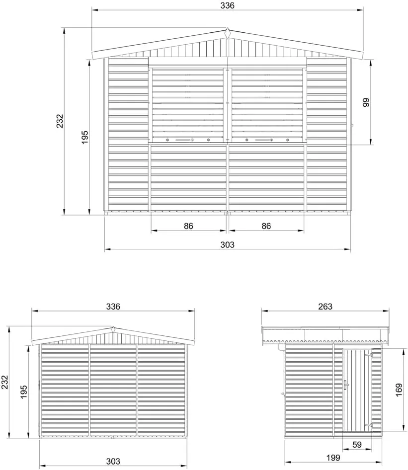 Abri de jardin en bois en bois 6,03 m² vue 4