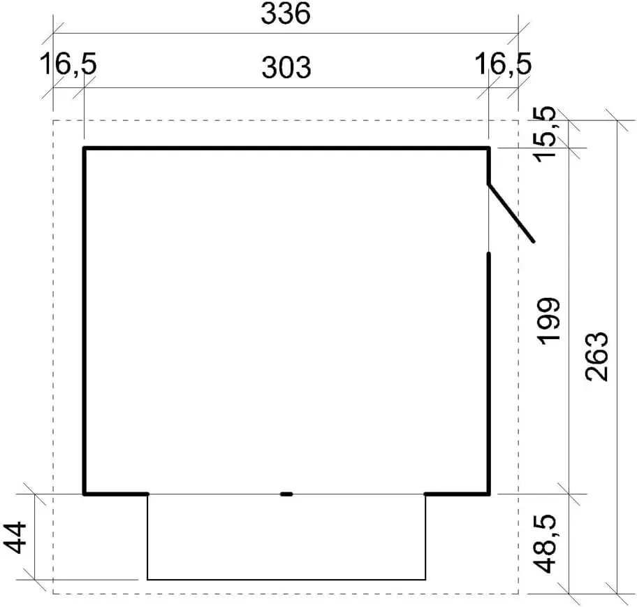 Abri de jardin en bois en bois 6,03 m² vue 5