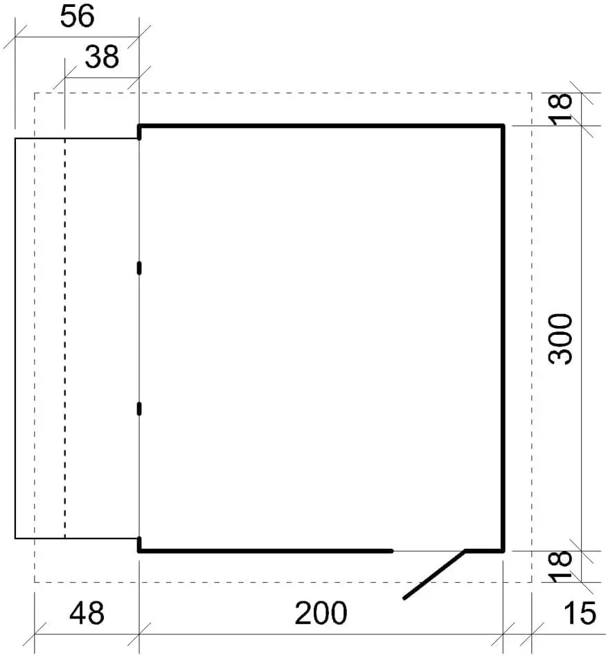 Abri de jardin en bois en bois 6,03 m² vue 5