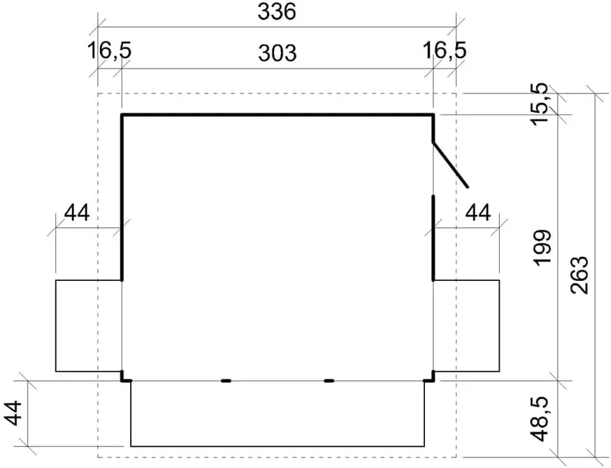 Abri de jardin en bois en bois 6,03 m² vue 5