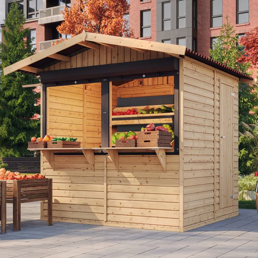 Abri de jardin en bois en bois 4,08 m² vue 2