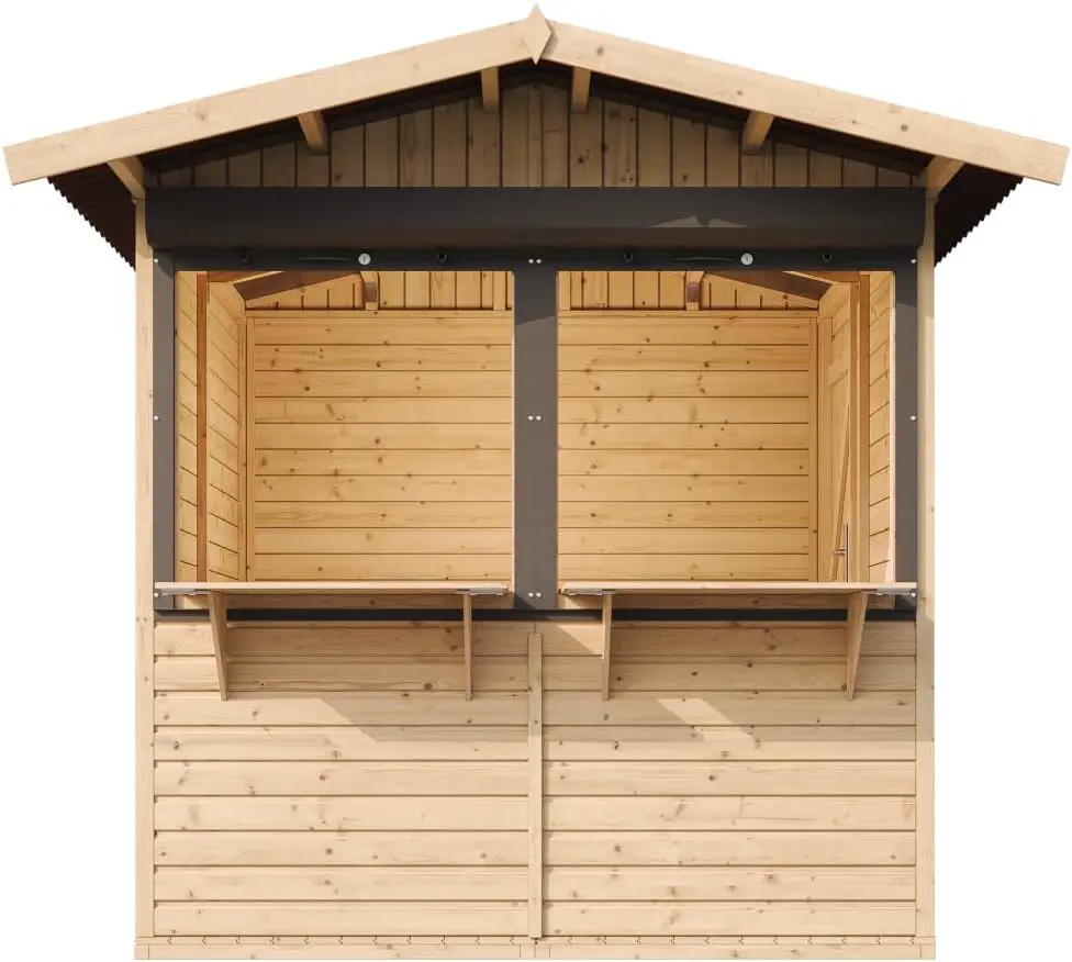 Abri de jardin en bois en bois 4,08 m² vue 4