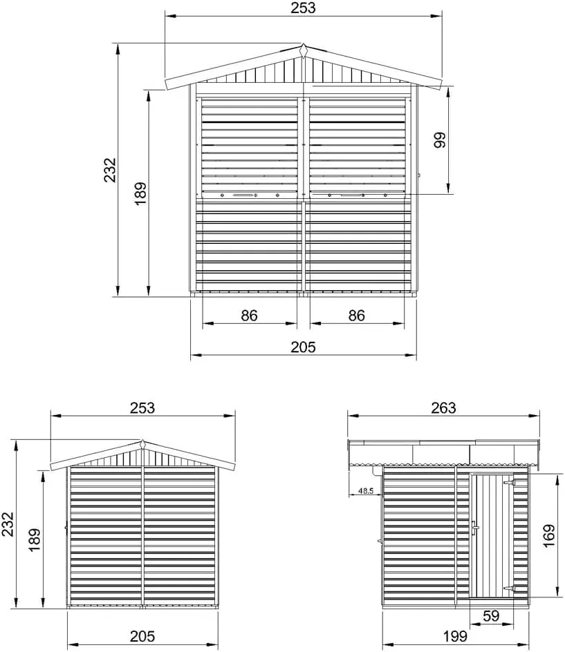 Abri de jardin en bois en bois 4,08 m² vue 5