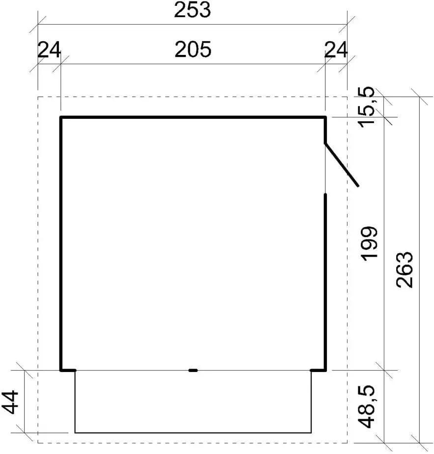 Abri de jardin en bois en bois 4,08 m² vue 6