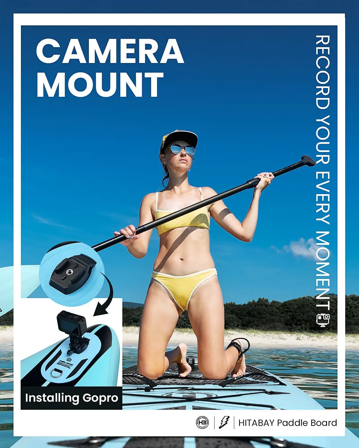 Paddle gonflable bleu vue 4