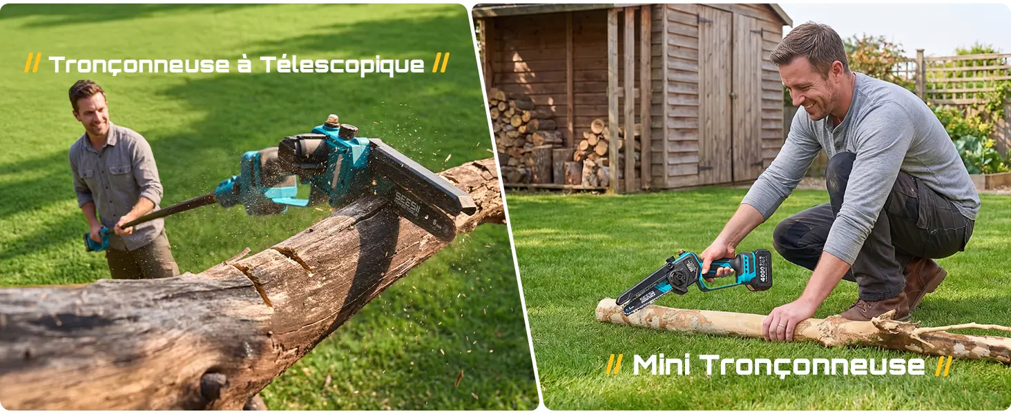Tronçonneuse à batterie 2 × 4000 — contenu détaillé 4