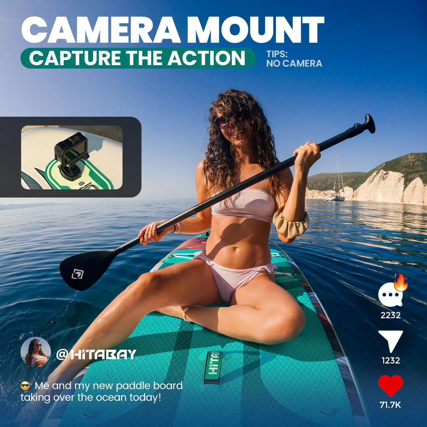 Paddle gonflable vert vue 5