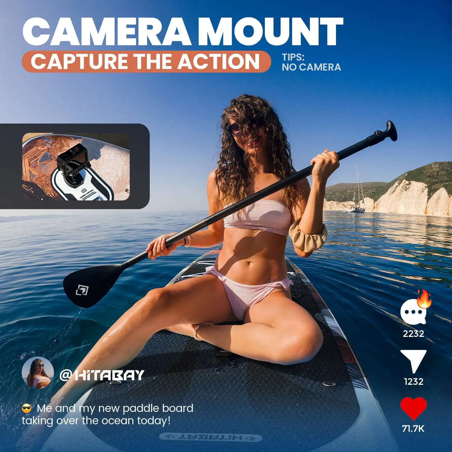 Paddle gonflable noir vue 5