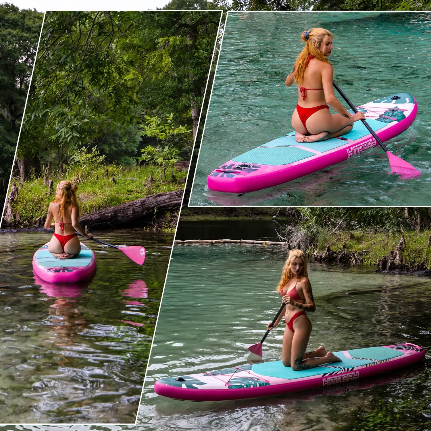 Paddle gonflable rose vue 6