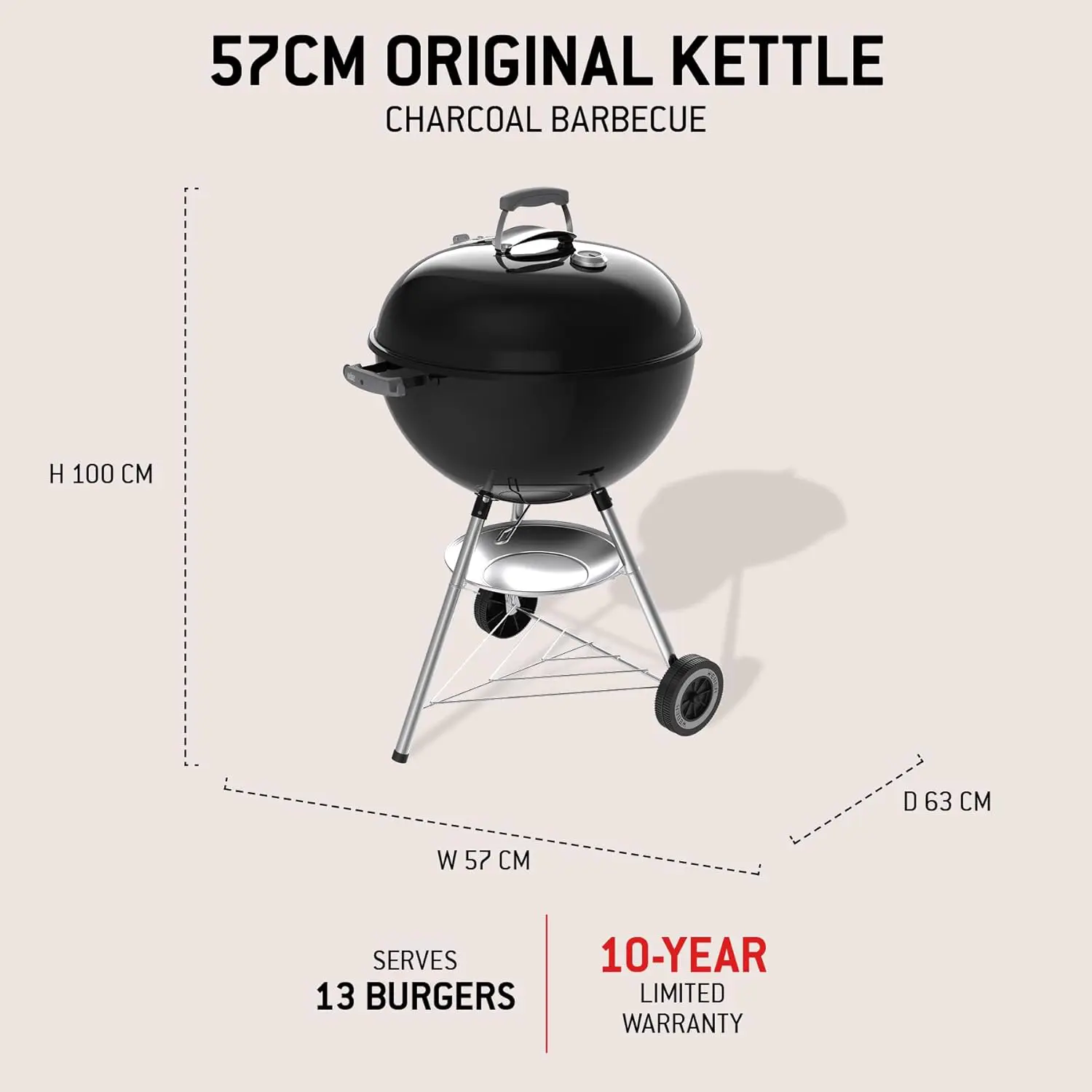 Barbecue weber en acier noir vue 4