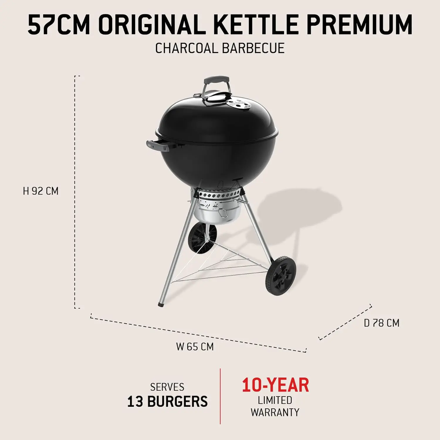 Barbecue weber 8 places en métal 75 x 57 vue 4