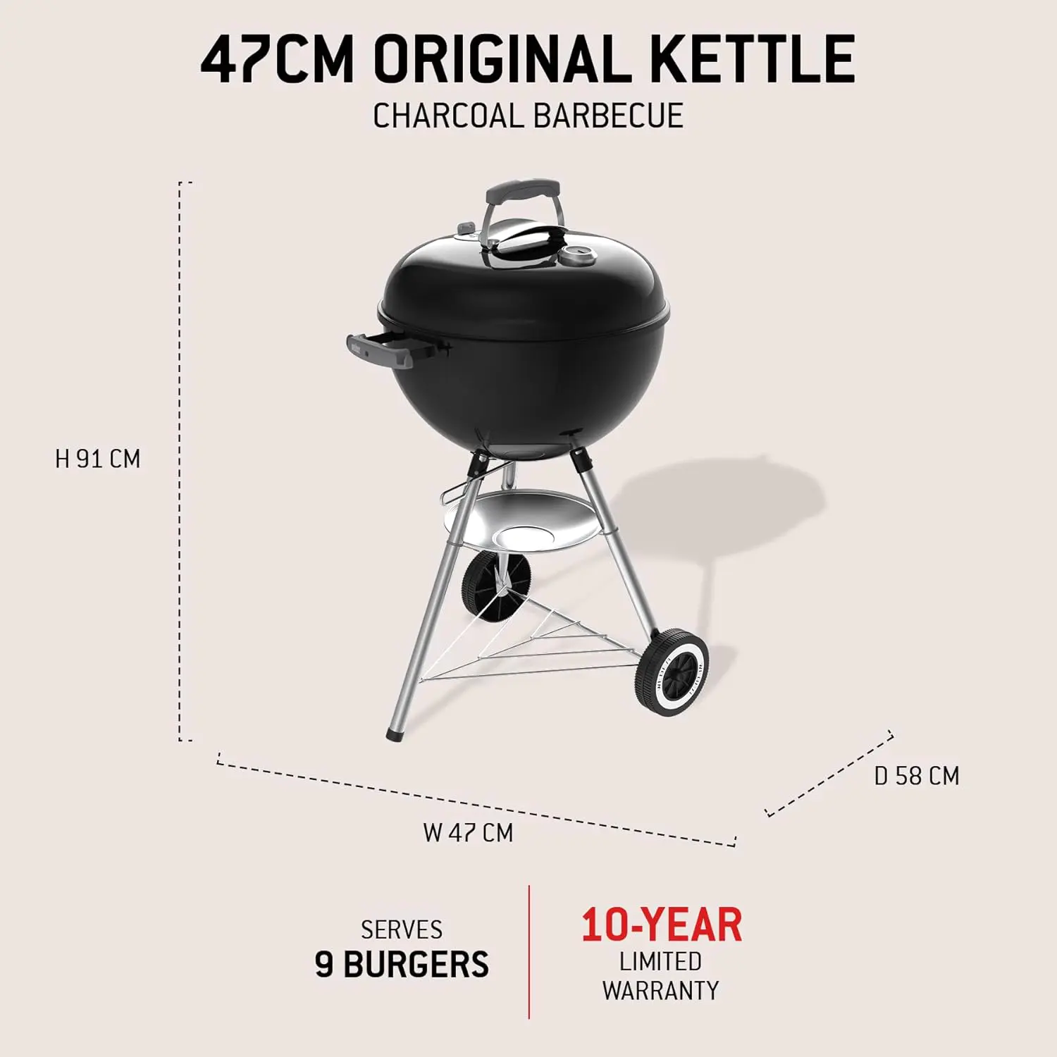 Barbecue weber en acier noir vue 4