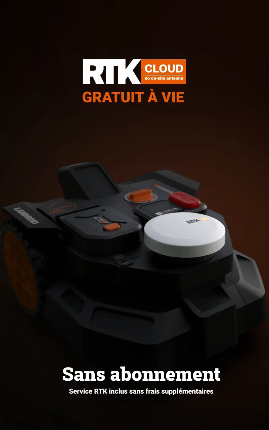 Robot tondeuse en métal noir 400 m² vue 4