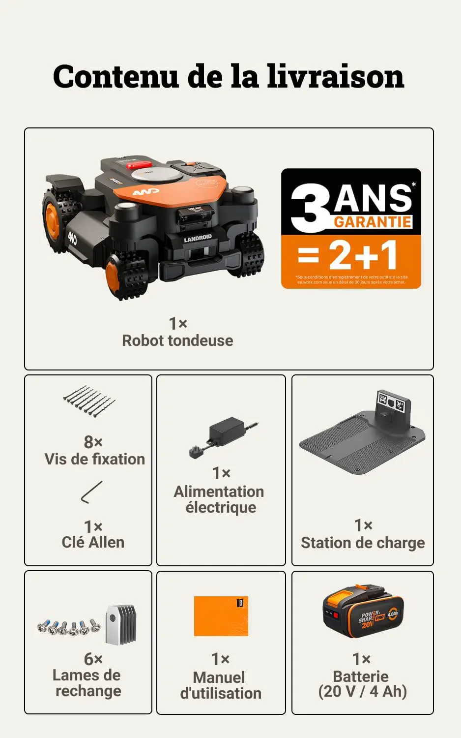 Robot tondeuse en métal noir 1000 m² vue 9