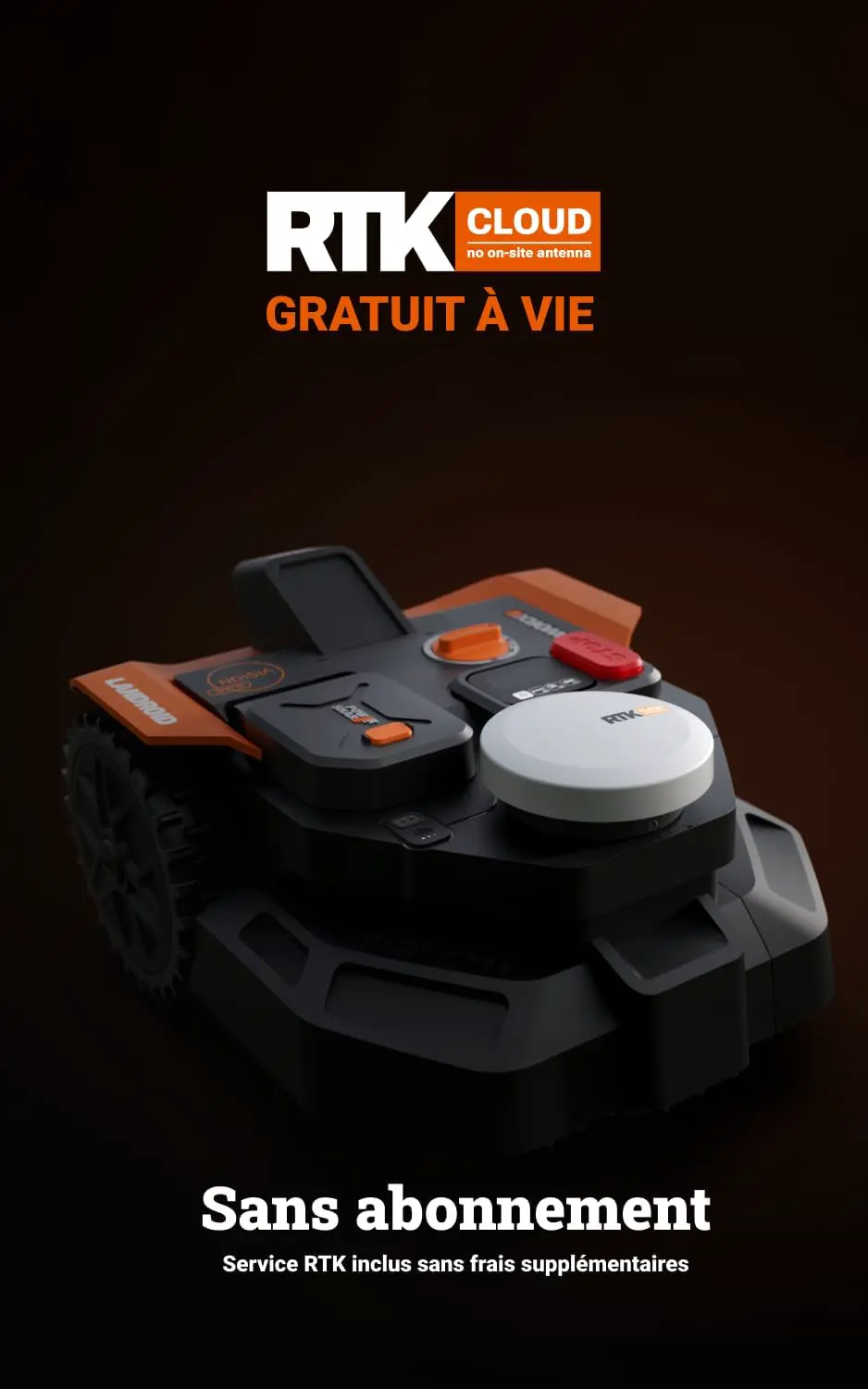 Robot tondeuse en métal noir 500 m² vue 5