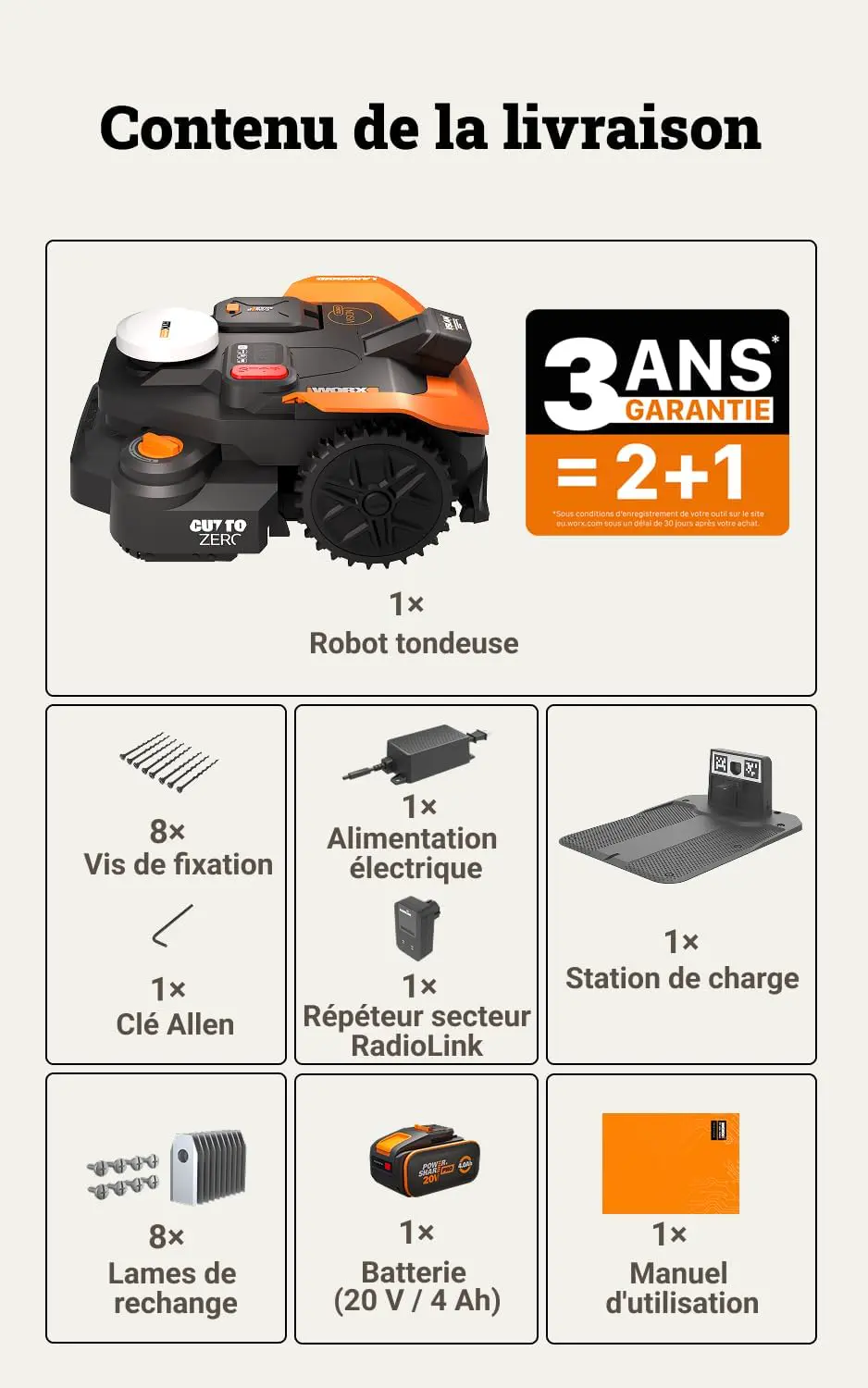 Robot tondeuse en métal noir 1200 m² vue 8