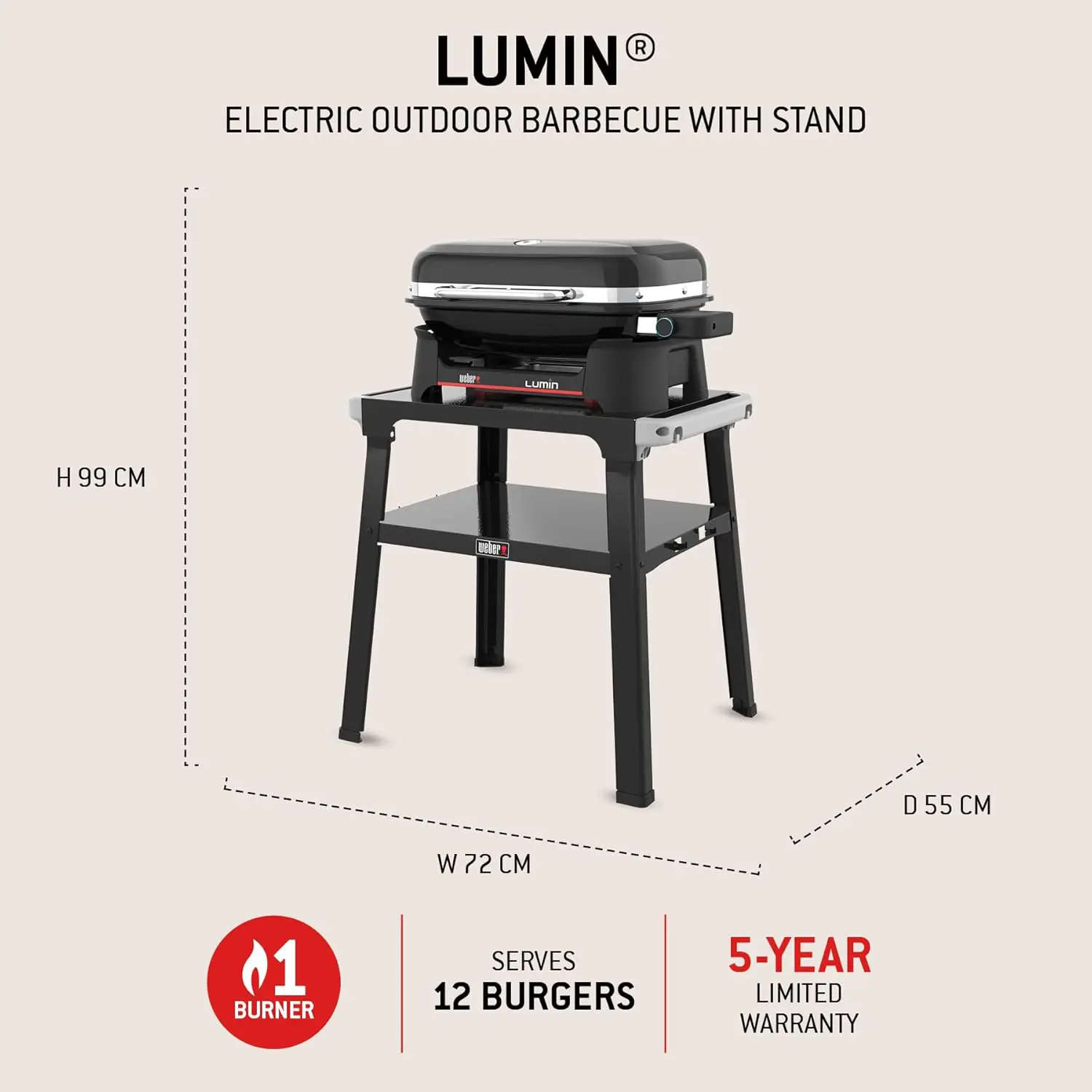 Barbecue weber en métal 59,8 x 49,9 vue 4