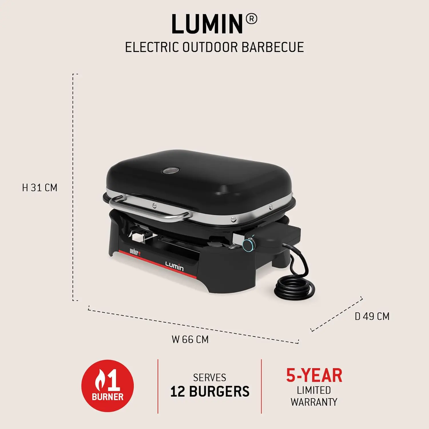 Barbecue électrique noir 48,5 x 66 vue 5