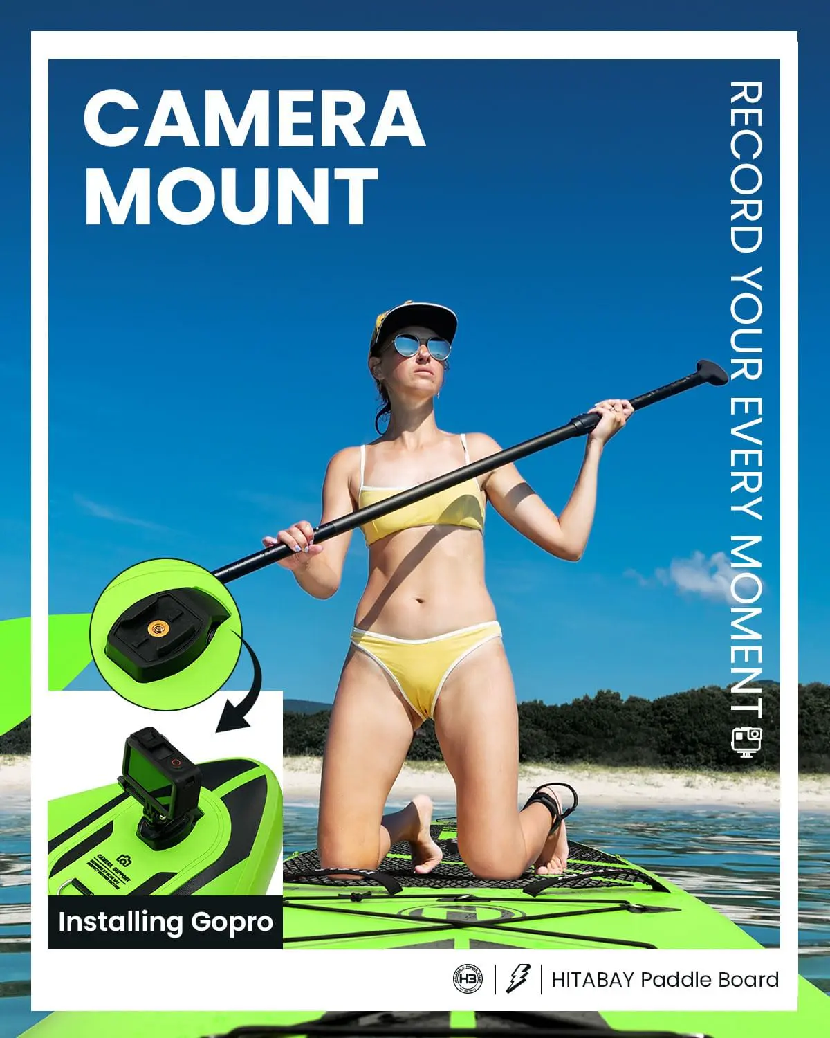 Paddle gonflable vert vue 4